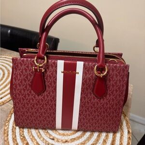 Michael Kors Cherry Red Signature Satchel